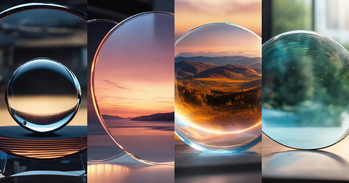 Lexica - Ultra thin transparent glass full circle, modern style, 8K ...