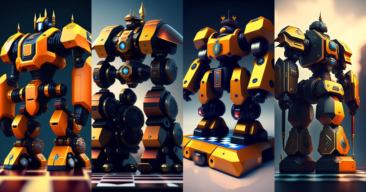 Lexica - Mech robot with large weapons on top with hexagonal bases ...