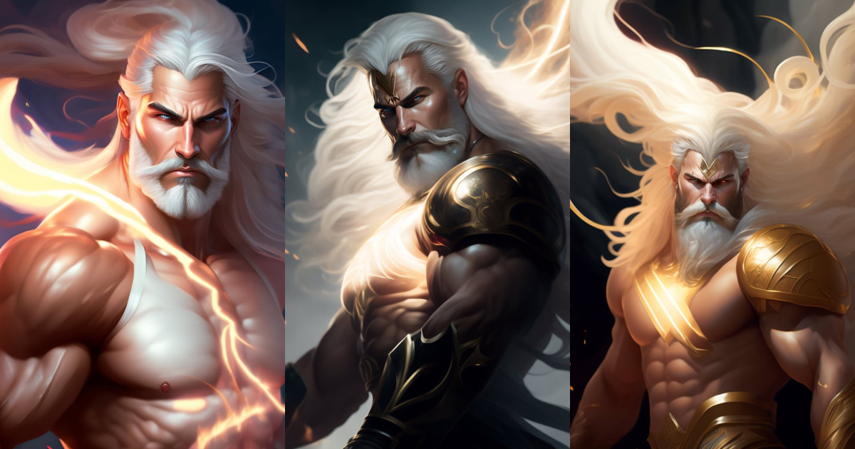Lexica - Full body potrait of Long flowing White hair super muscular ...