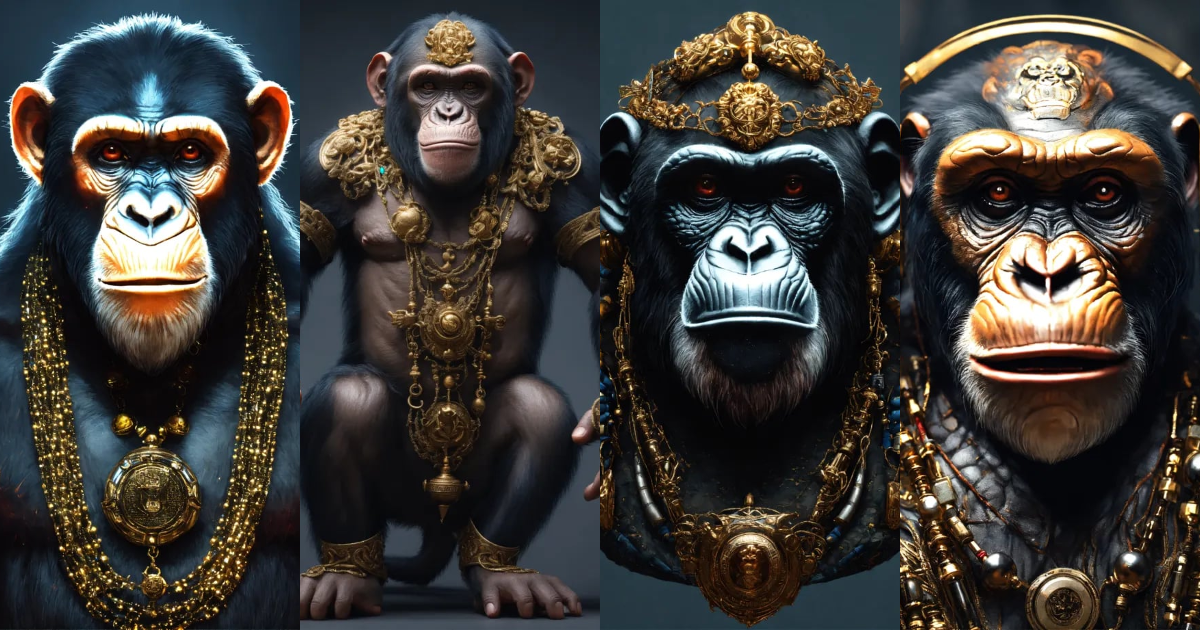 Lexica - Evil demonic genius chimpanzee wearing neuralink, monkey as a ...