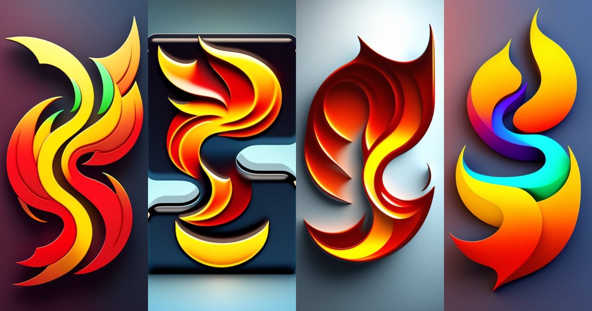Lexica - 3d icon render, simplified, phoenix, growing, clear lines, clean
