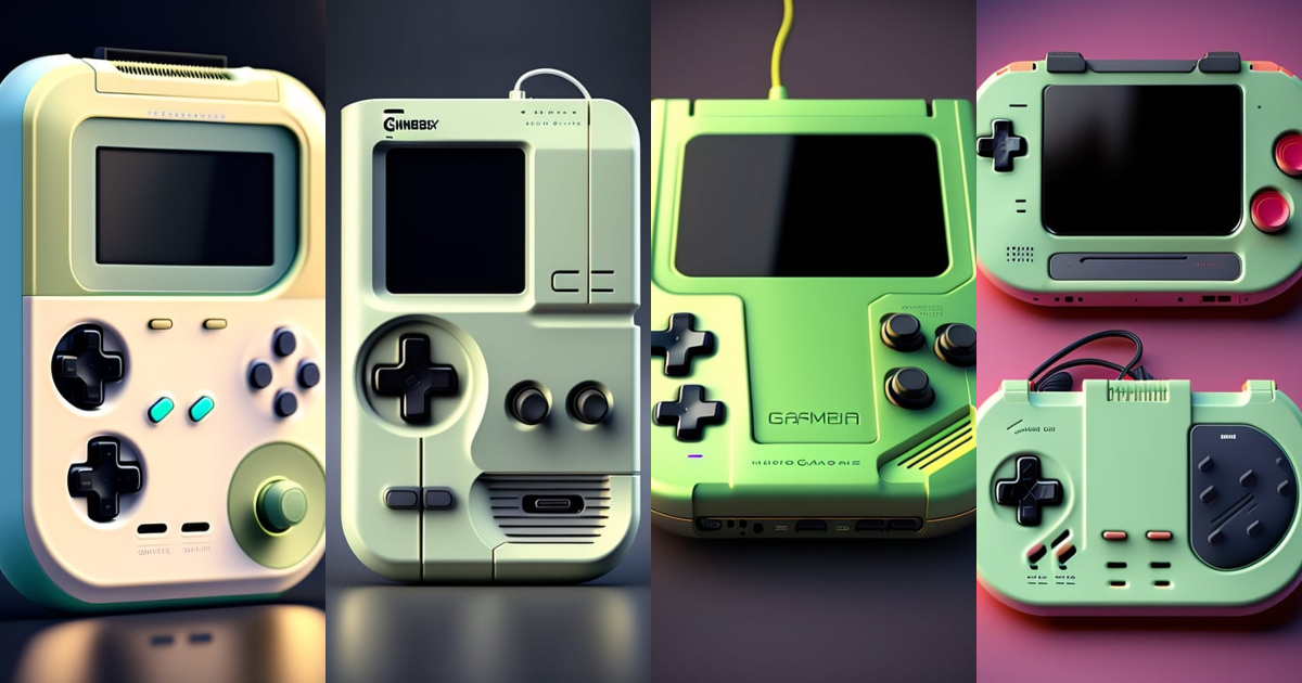 Lexica - Hyperrealistic minimal gameboy console with headphone. highly ...