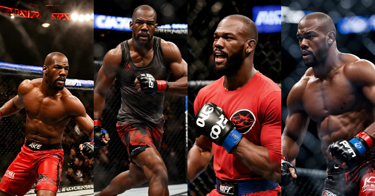 Lexica - Jon Jones combattant de MMA avec sa tenue de combat à l ...