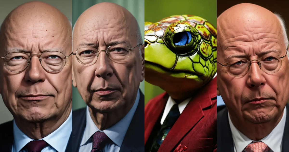 Lexica - Old KLAUS SCHWAB long pointed head, droopy eyes, turtle lip ...