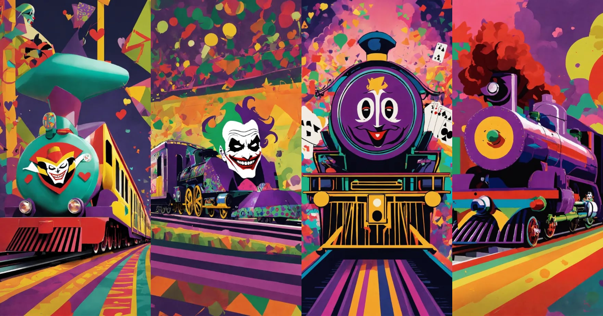 Lexica - Design a train that captures the chaotic and whimsical essence ...