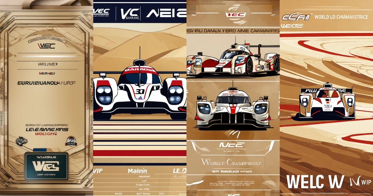 Lexica - WEC World endurance championship card VIP ID pass, beige white ...