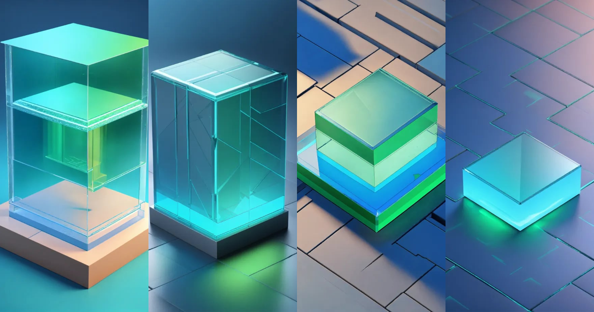 Lexica - A 3d render of a single transparent rectangular street paving ...