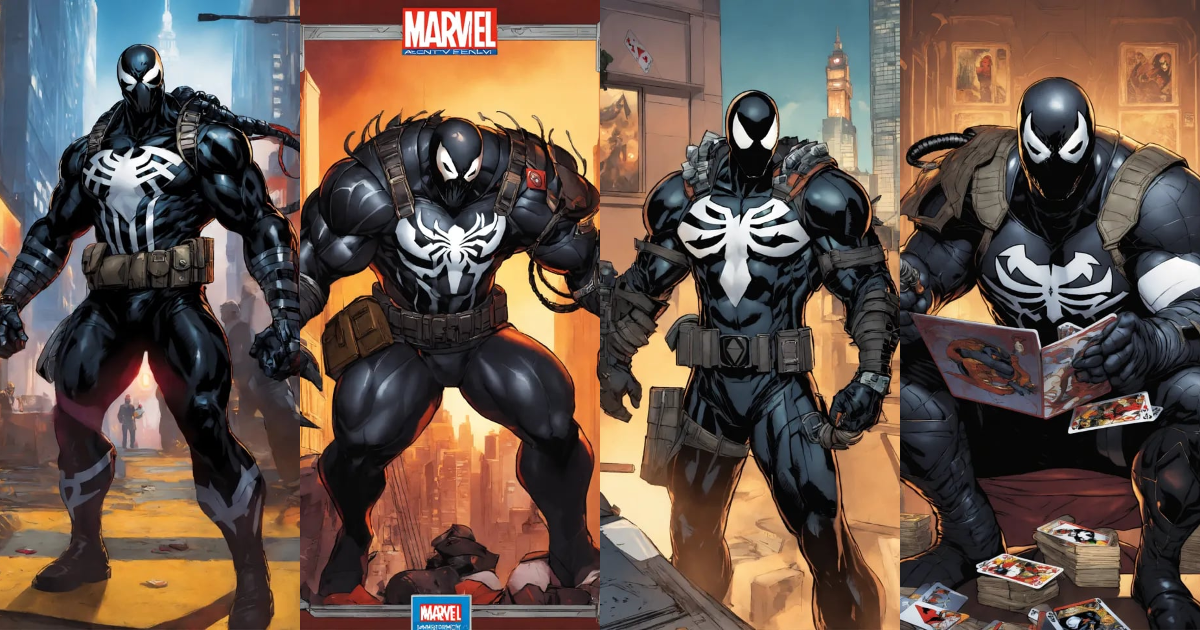 Lexica - Marvel agent venom with card game borders