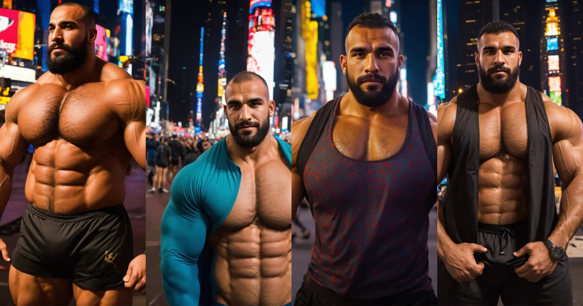 Lexica - 30-year-old hairy Algerian man with big muscles, big ...