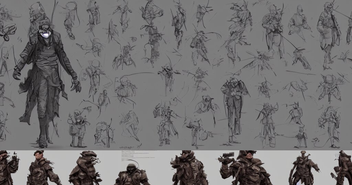 Lexica - George stobbart, character sheet, concept design, contrast ...
