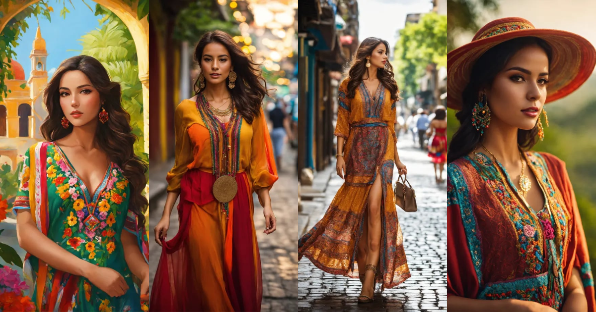 Lexica - Ultra hd modest fashion brunette woman in latin america