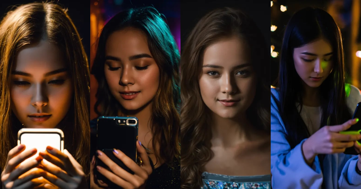 Lexica - The girl decided to shoot videos on her phone on the black ...