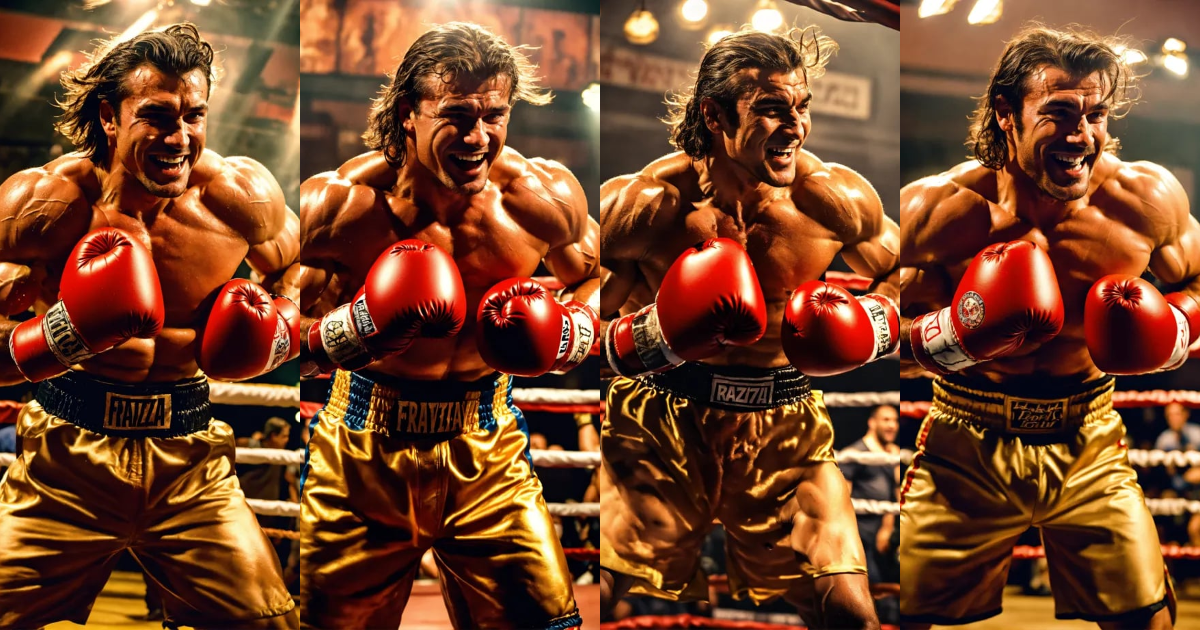 Lexica - Fabio, musclebound, boxer, Boxing Ring, Victory, Happy, Sweaty ...