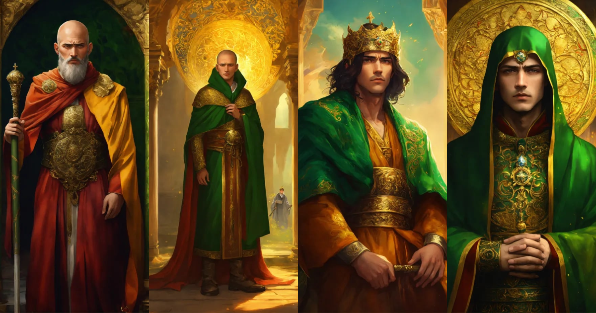 Lexica - Cover for the book in a fantasy style.. A man is tired, sick ...