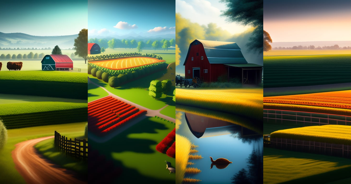 Lexica - Realistic farm landscape
