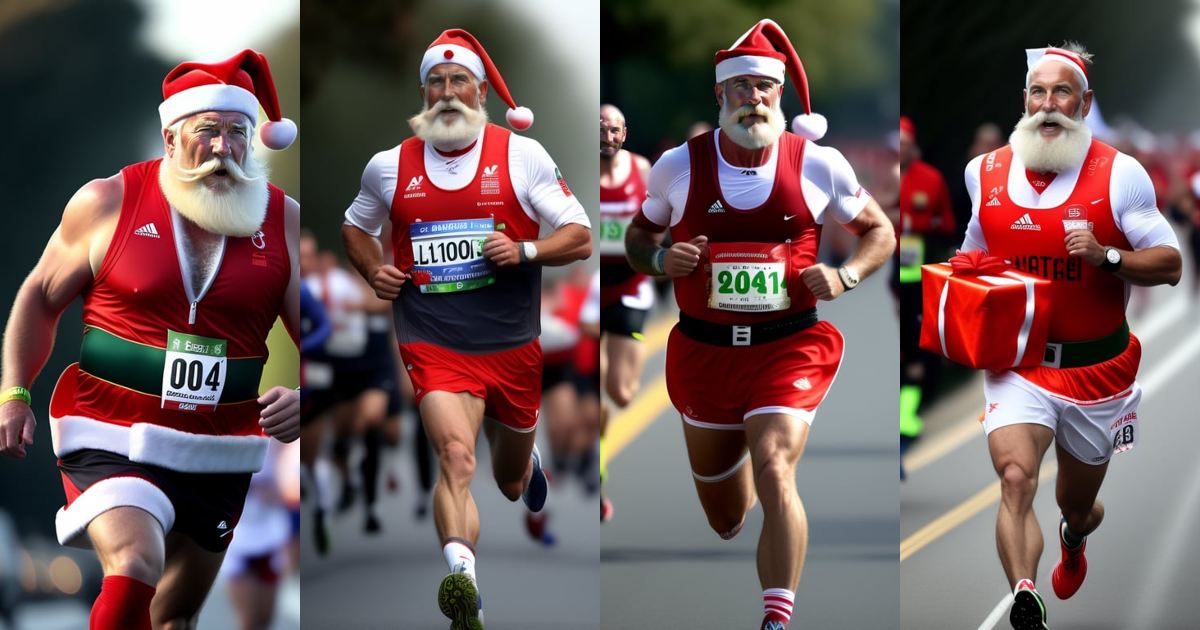 Lexica - Leigh slatcher as Santa with grey stubble no hat in a die hard ...