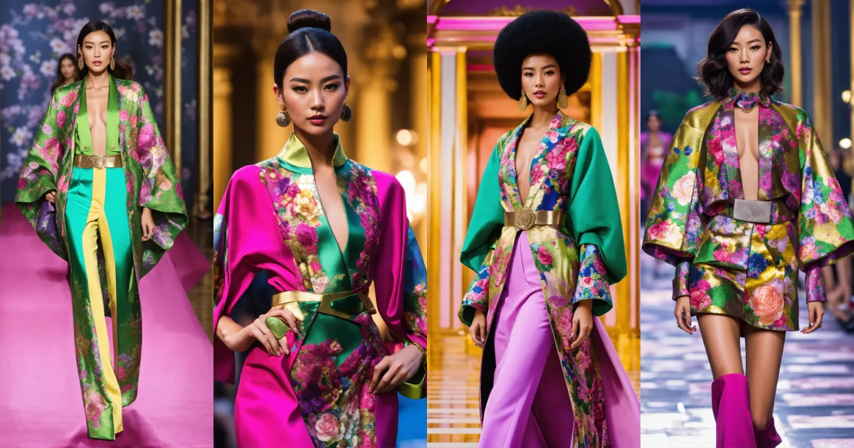 Lexica Ultra realistic full body photo of a stylish Japanese model walking the runway