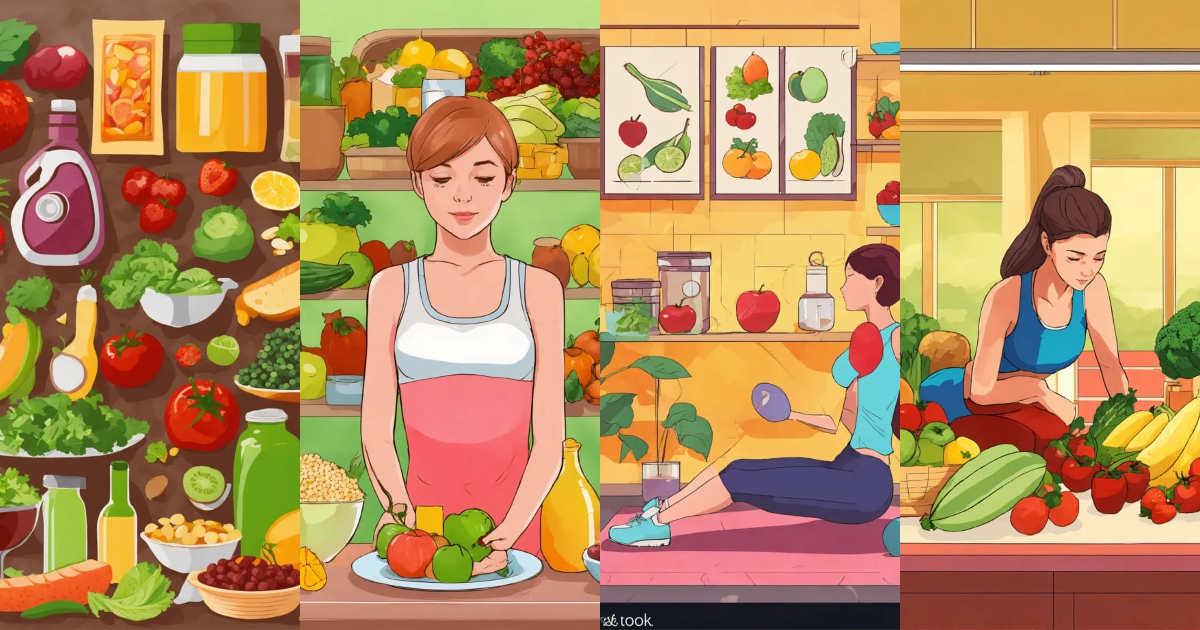 Lexica - Wikihow art, vector, healthy foods and exercise