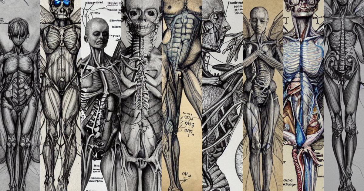 Lexica - Anatomical Diagram Pencil Sketch Of A Fairy, Insanely Detailed ...