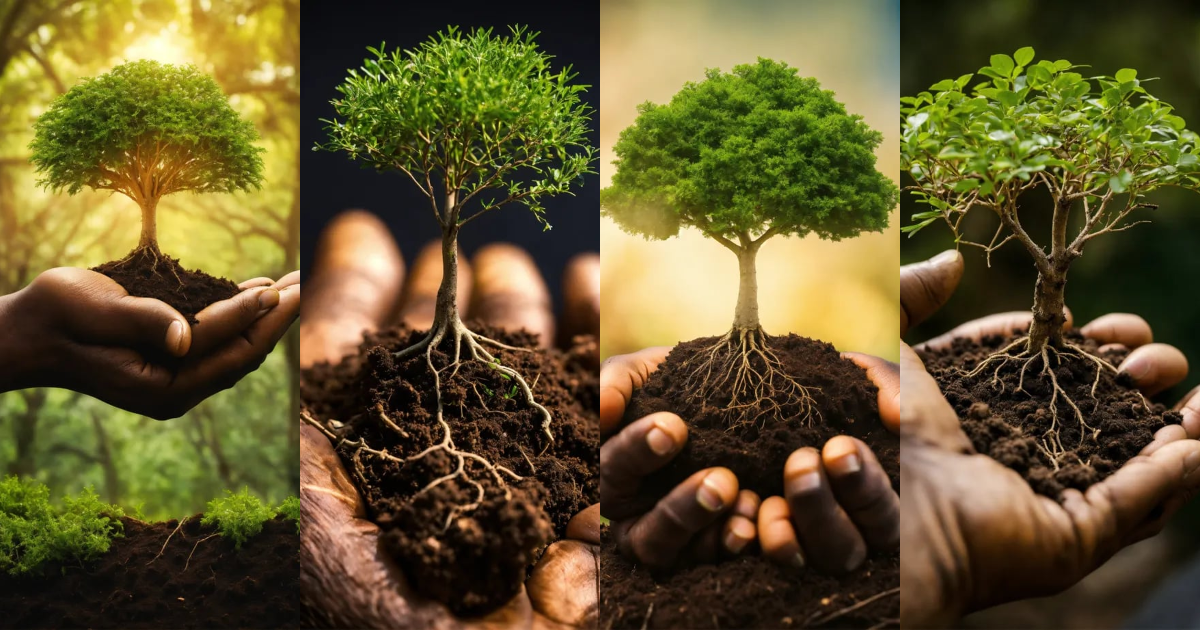 Lexica - The hand of an African American person with a tree, with no ...