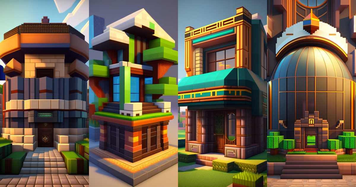 Lexica - Stylization of the game minecraft under art deco