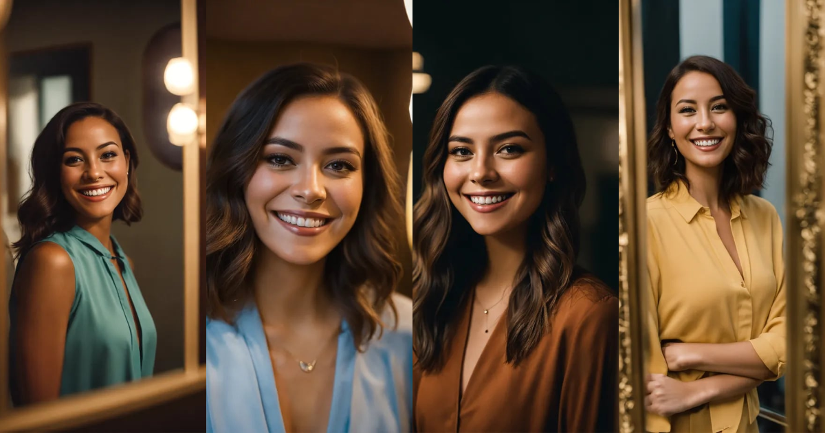 Lexica - A portrait of a young professional woman smiling confidently ...