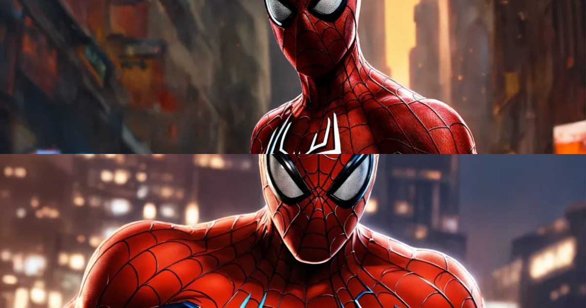 Lexica - Full potrait of Rugged thin muscular spiderman ,full long ...