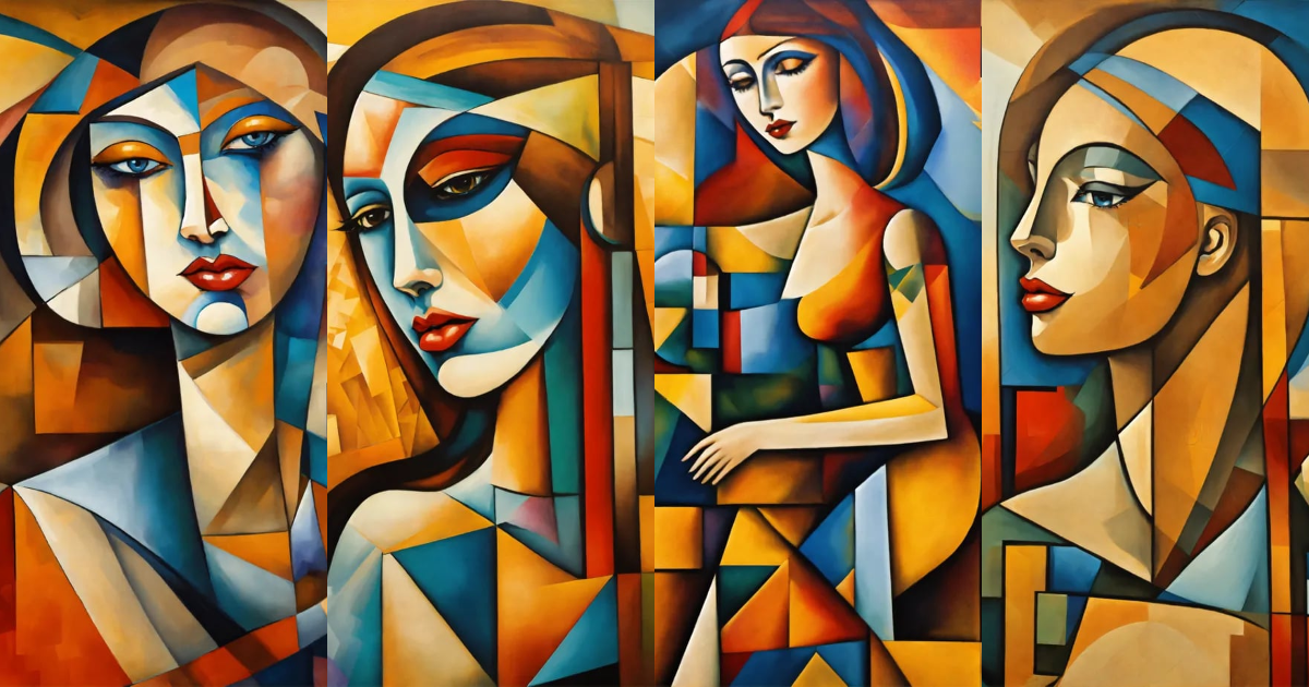 Lexica - Abstract composition of woman cubist art in high resolution