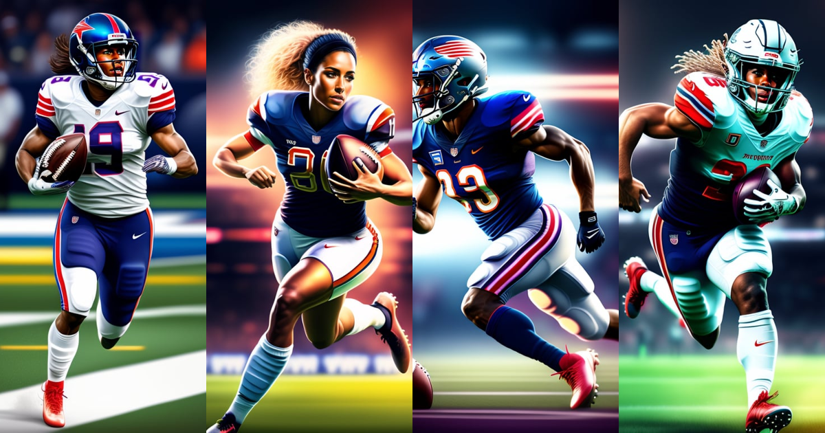 Lexica - American football super bowl concept, female soccer