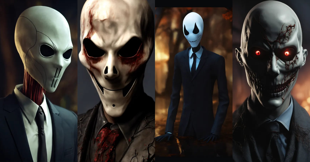 Lexica - Scary Slenderman from a legend take a close-up of your face ...