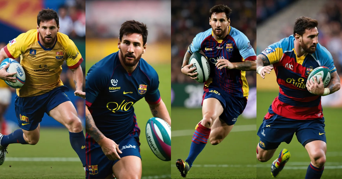 Lexica - Leonardo Messi playing rugby