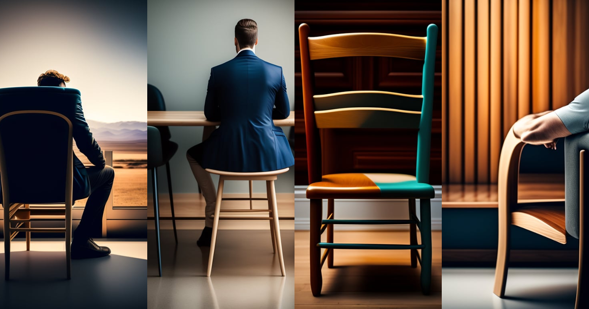 Lexica - Man seen from behind in a chair