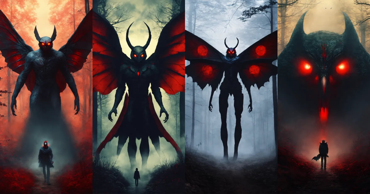 Lexica - Mothman froma legend like a human face. with mouth. only face ...