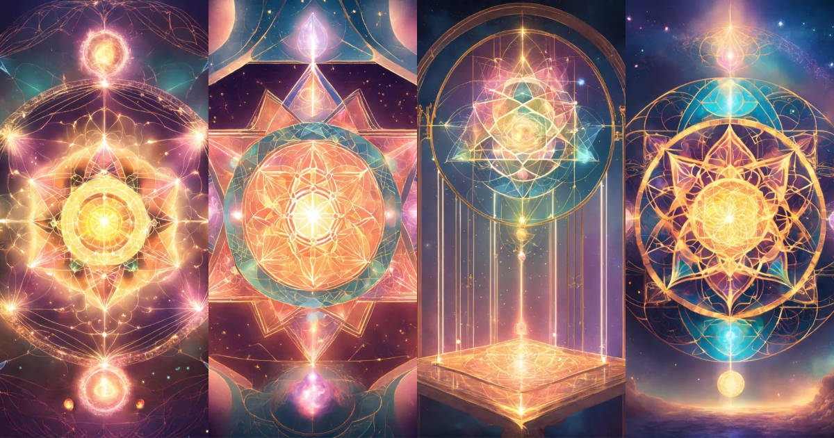 Lexica - A light symboles, connected to other universe, pastel colors ...
