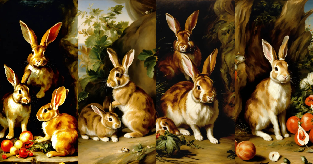 Lexica - Rabbits by Peter Paul Rubens