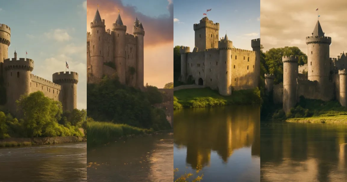 Lexica - A river castle uhd, 64k, monty python style, cinematic, 64k ...