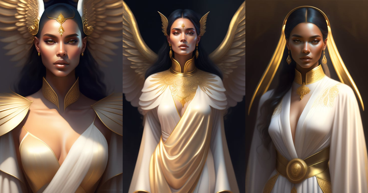 Lexica - Character portrait of an esoteric angel wearing robes. realism ...