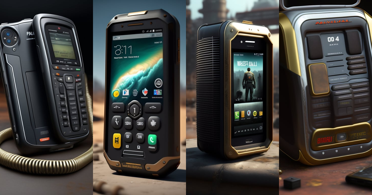 Lexica - An extremely complex Fallout 4 Mobile phone, Waste punk, gray