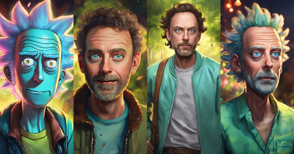 Lexica - Rick from the Rick and Morty series in the style of a ...