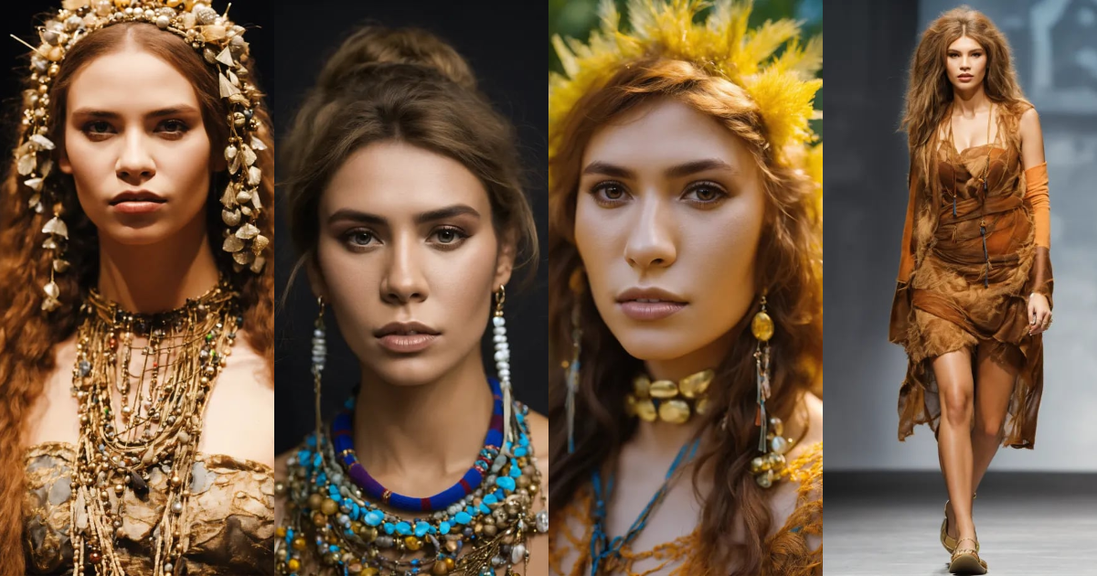 Lexica - Neanderthal woman graduated from fashion school