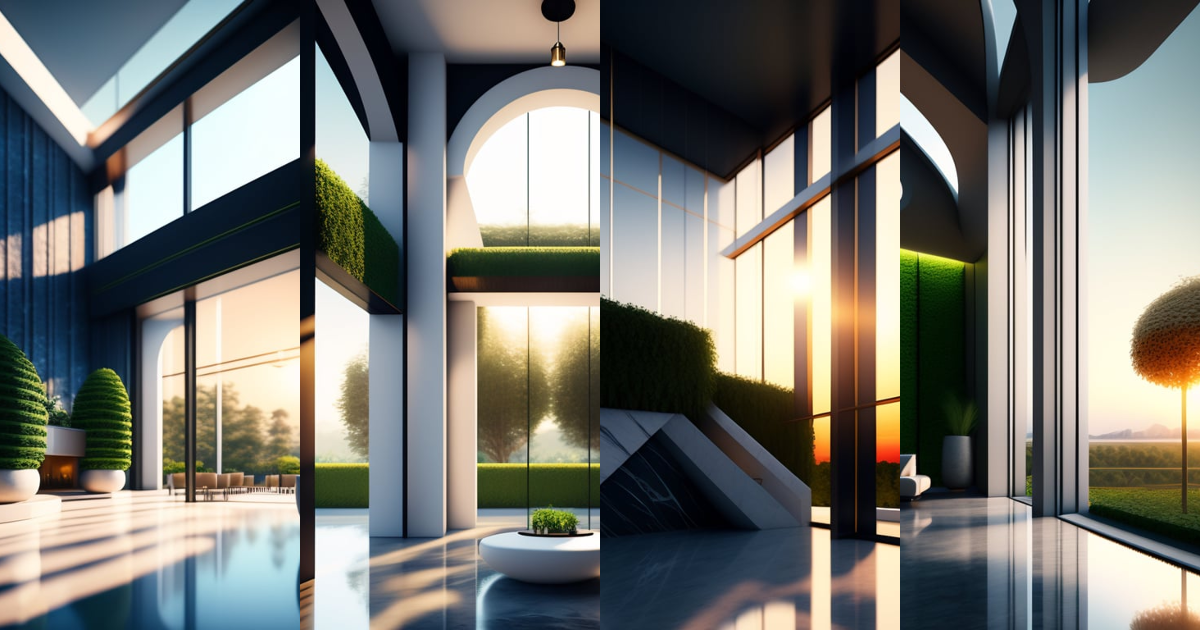 Lexica - Codominium lobby interior surreal perspective, use white ...