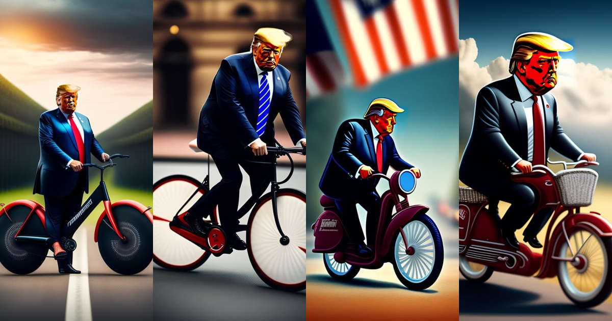 Lexica - Trump in bike