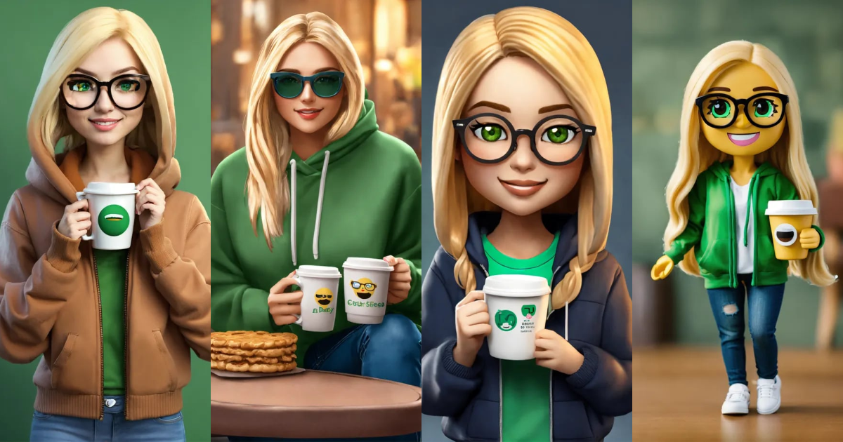 Lexica - 4D emoji of a lady with medium length blonde straight hair ...