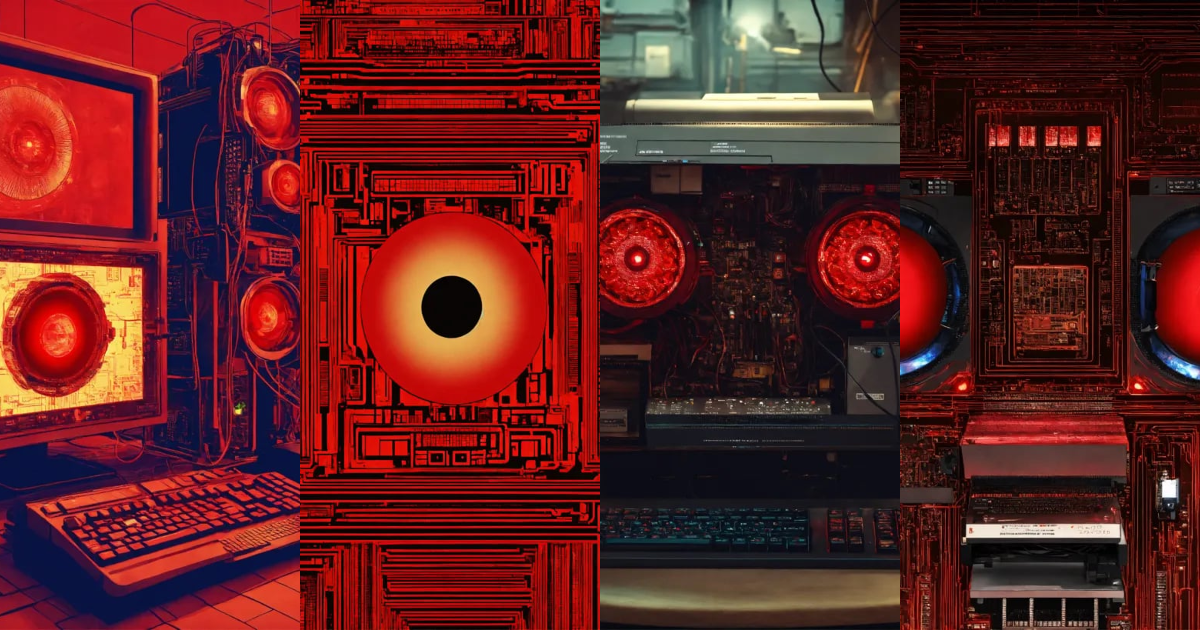 Lexica - A crazy computer with red eyes