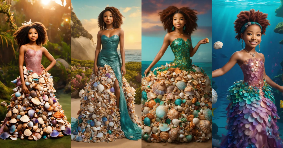 Lexica - Halle Bailey Ariel, Halle Bailey the Little mermaid wearing a ...