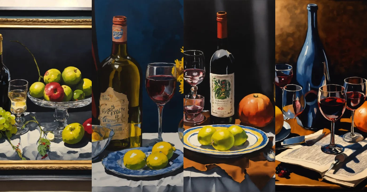 Lexica - Birds eye view a photorealistic 3D still life painting in the ...