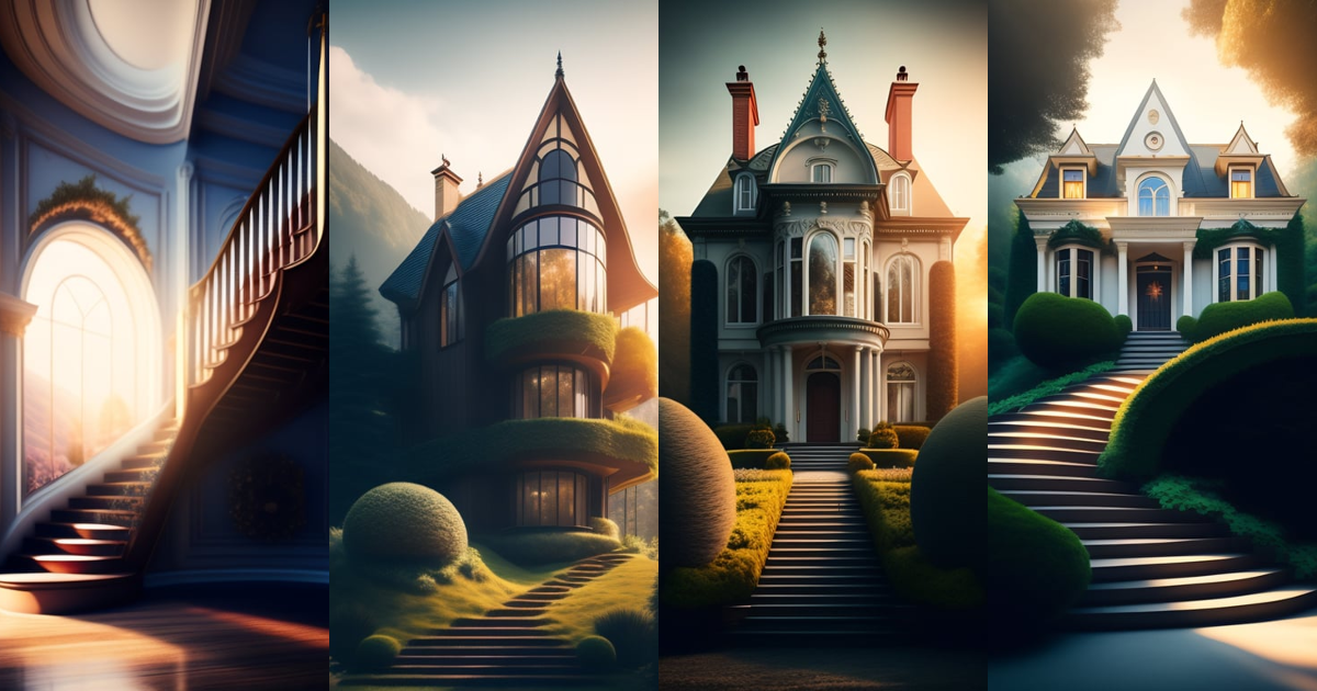 Lexica - Landscape of a unrealistic endless unproportionate with dozens ...