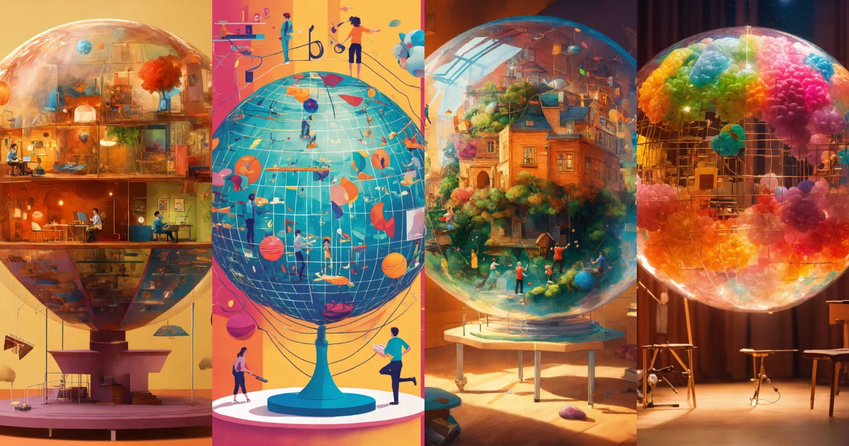 Lexica - Create an image depicting an imaginative indoor scene with a ...