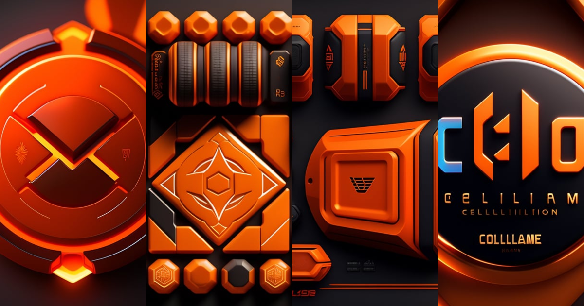 Lexica - CS-GO deluxe skin collection symbol, hollographic orange ...