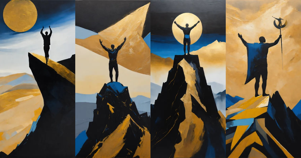 Lexica - Abstract and minimalist oil painting of human figure on a ...